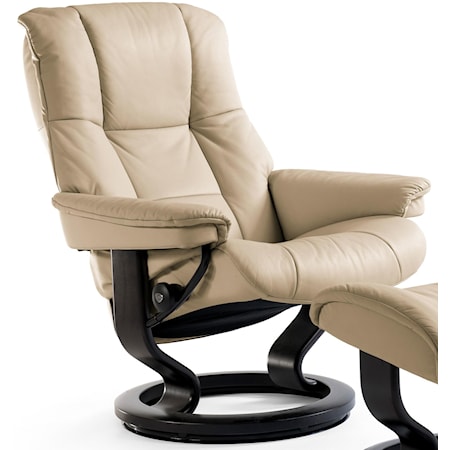 Small Reclining Chair with Classic Base