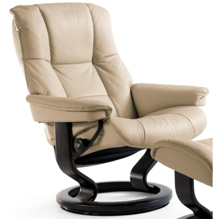 Small Reclining Chair with Classic Base