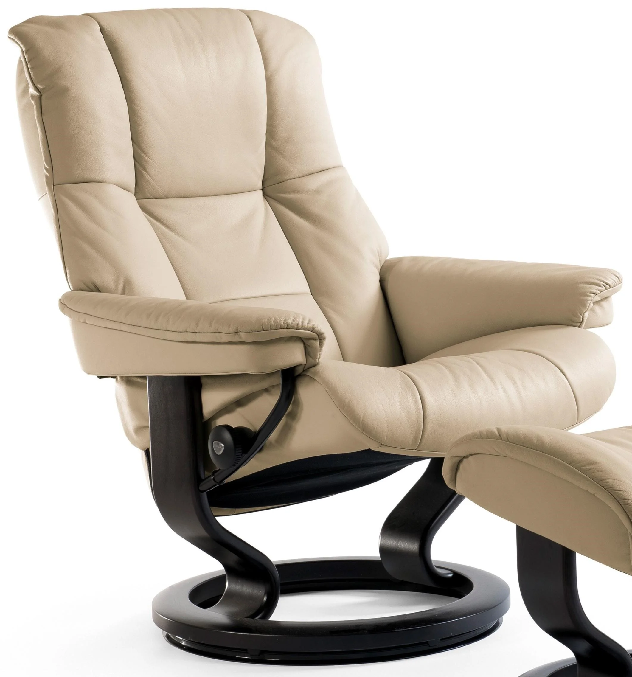 Stressless by Ekornes Mayfair Way | Chair Three Medium Recliner Sprintz Classic Reclining Furniture with Base - 