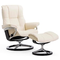 Medium Reclining Chair and Ottoman with Signature Base