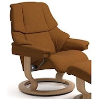 Small Reclining Chair with Classic Base