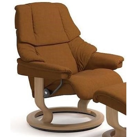 Large Reclining Chair with Classic Base