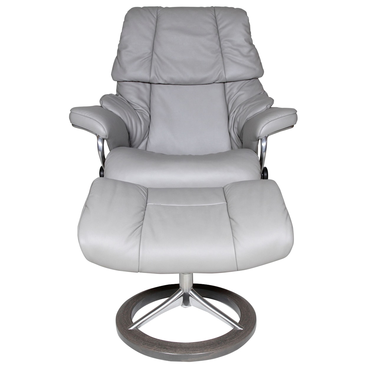 Stressless by Ekornes Reno Medium Reclining Chair and Ottoman