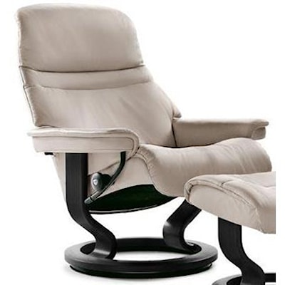 Stressless by Ekornes Sunrise Small Reclining Chair with Classic Base