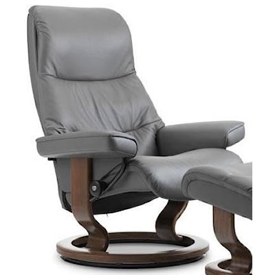 Stressless by Ekornes View Medium Reclining Chair with Classic Base