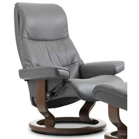 Large Reclining Chair with Classic Base