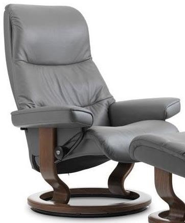 Large Reclining Chair with Classic Base