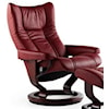 Stressless by Ekornes Wing Small Reclining Chair with Classic Base
