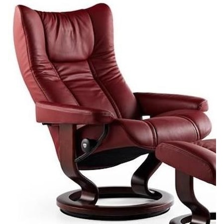Large Reclining Chair with Classic Base