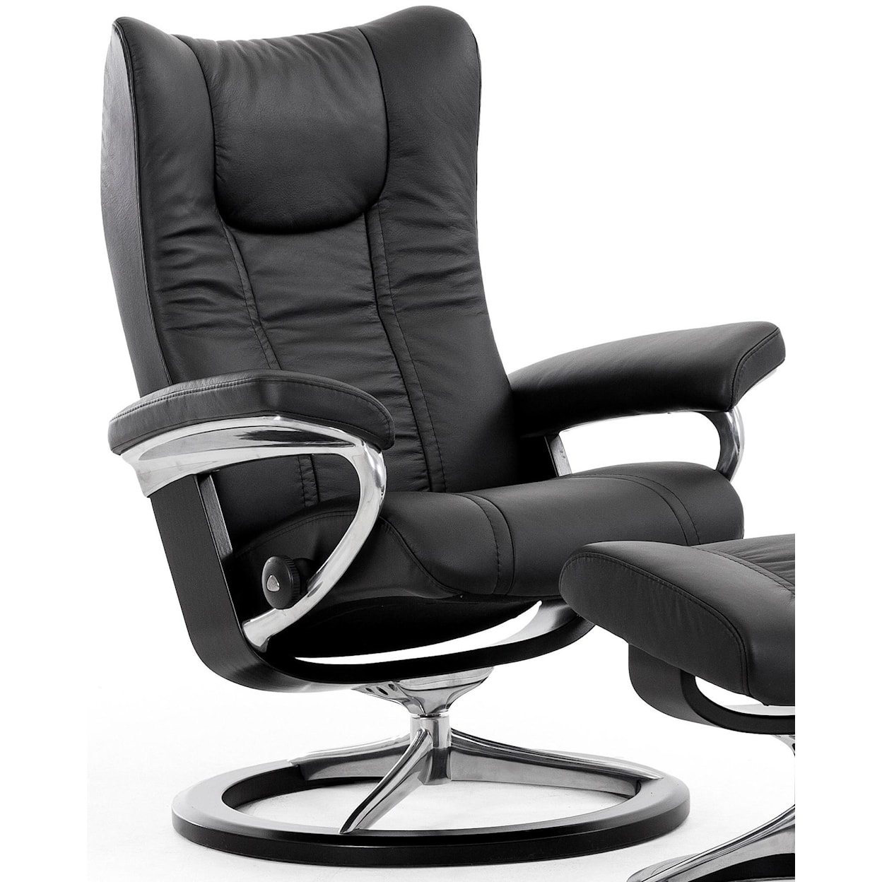 Stressless by Ekornes Wing Large Reclining Chair with Signature Base