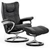 Stressless by Ekornes Wing Large Reclining Chair and Ottoman