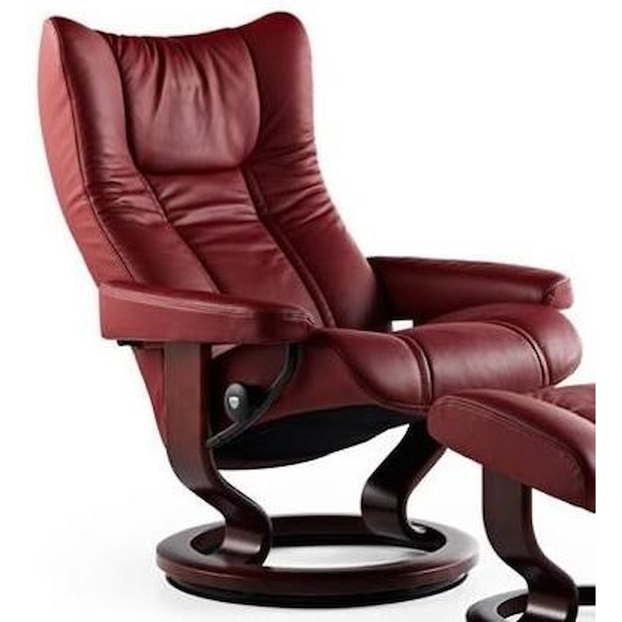 Stressless by Ekornes Wing Medium Reclining Chair with Classic Base