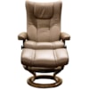 Stressless by Ekornes Wing Medium Chair & Ottoman with Classic Base