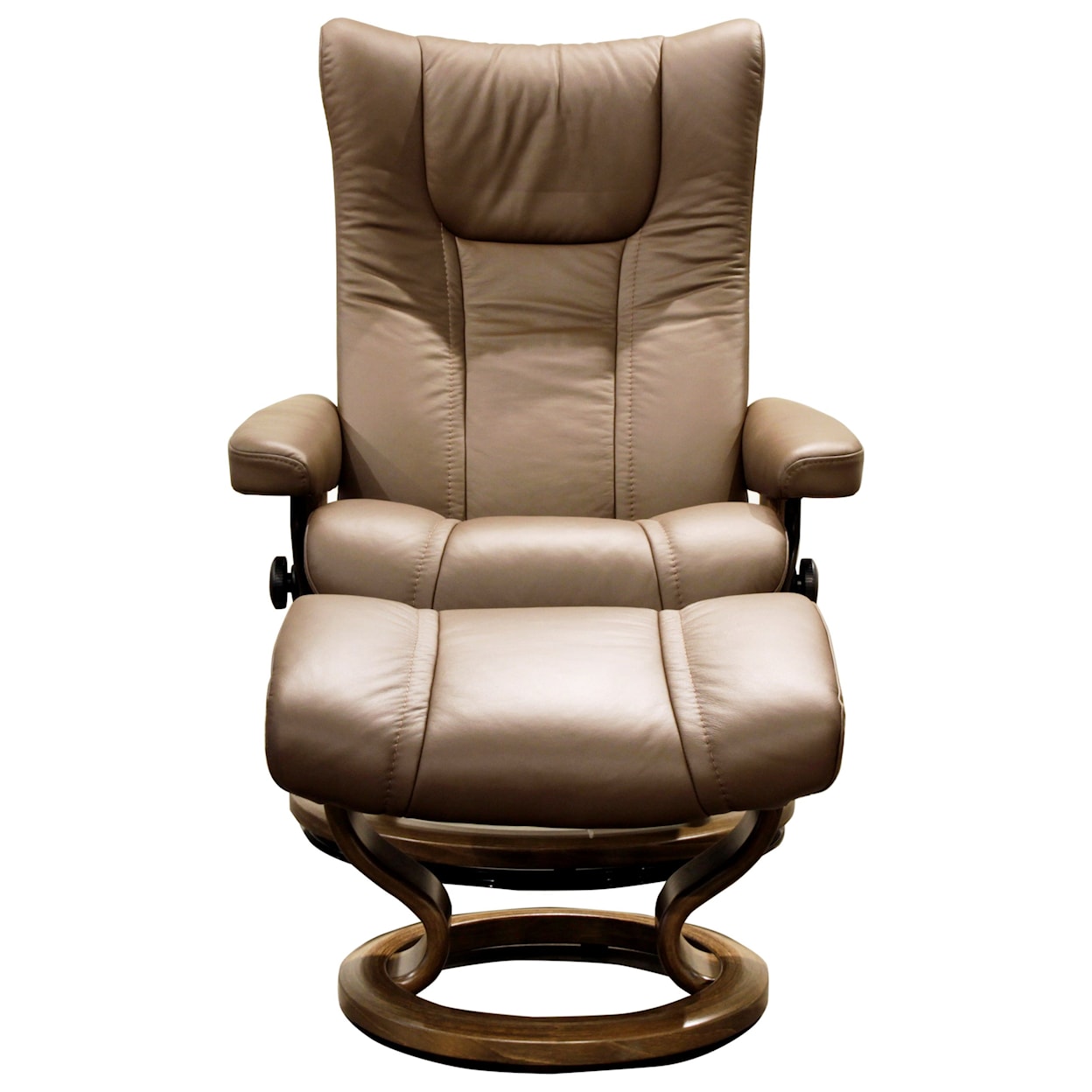 Stressless by Ekornes Wing Medium Stressless Chair & Ottoman