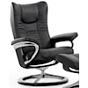 Stressless by Ekornes Wing Medium Reclining Chair with Signature Base