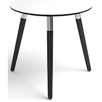 Style Side Table with Round White Top