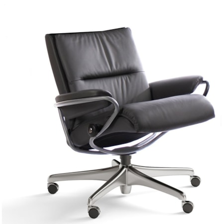 Contemporary Low Back Office Chair with Star Base