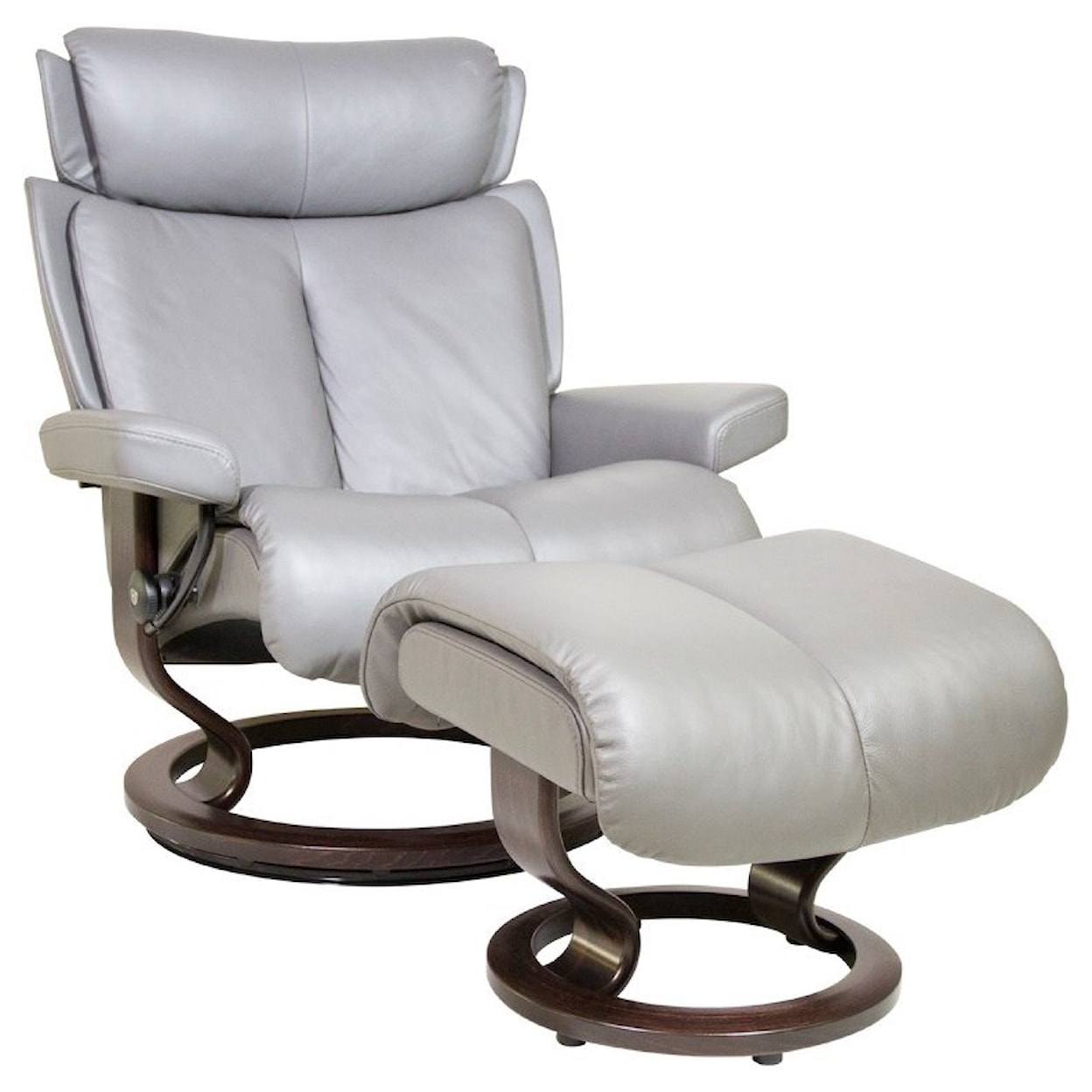 Stressless by Ekornes Magic Large Chair & Ottoman with Classic Base