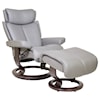 Stressless by Ekornes Magic Small Chair & Ottoman with Classic Base