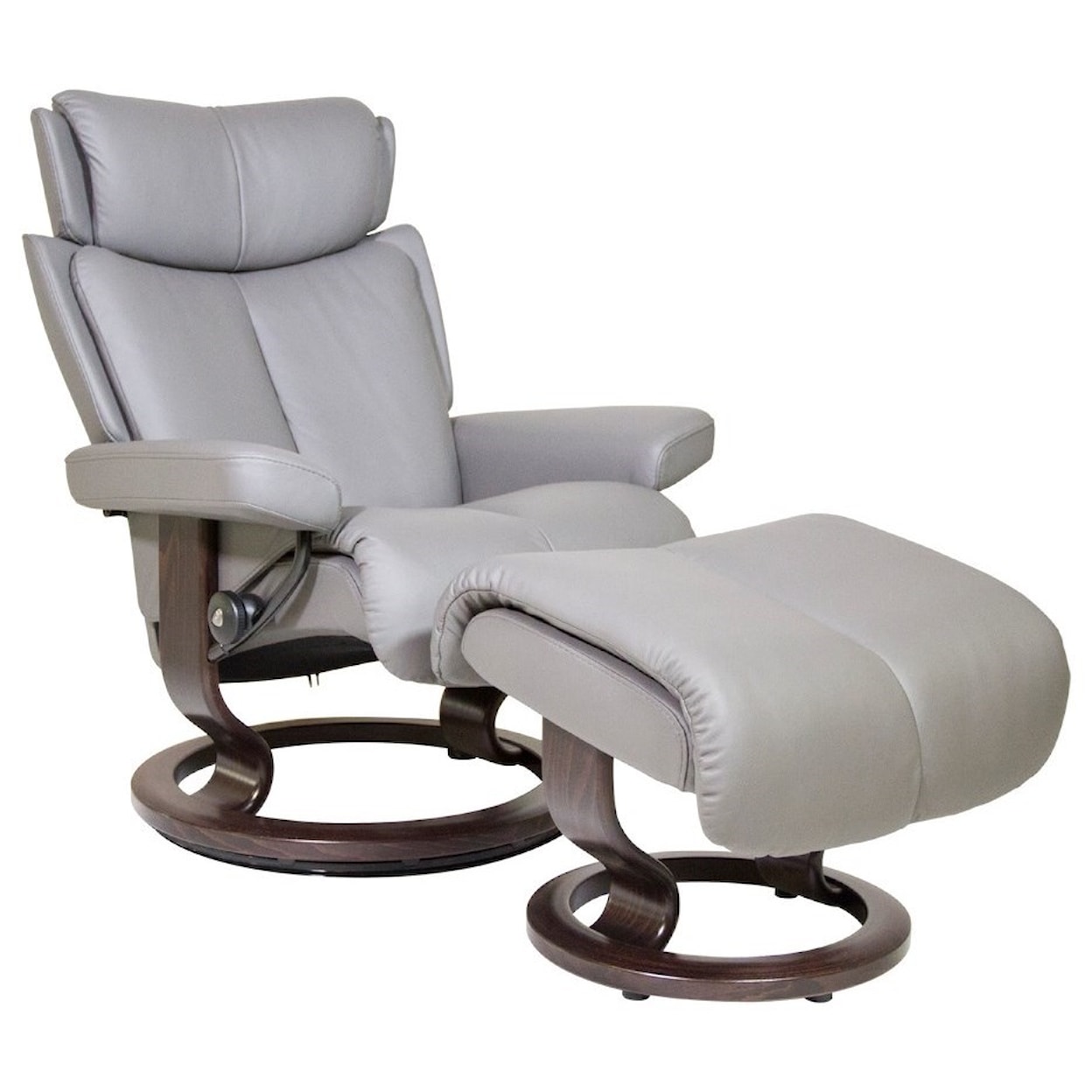 Stressless by Ekornes Magic Small Chair & Ottoman with Classic Base