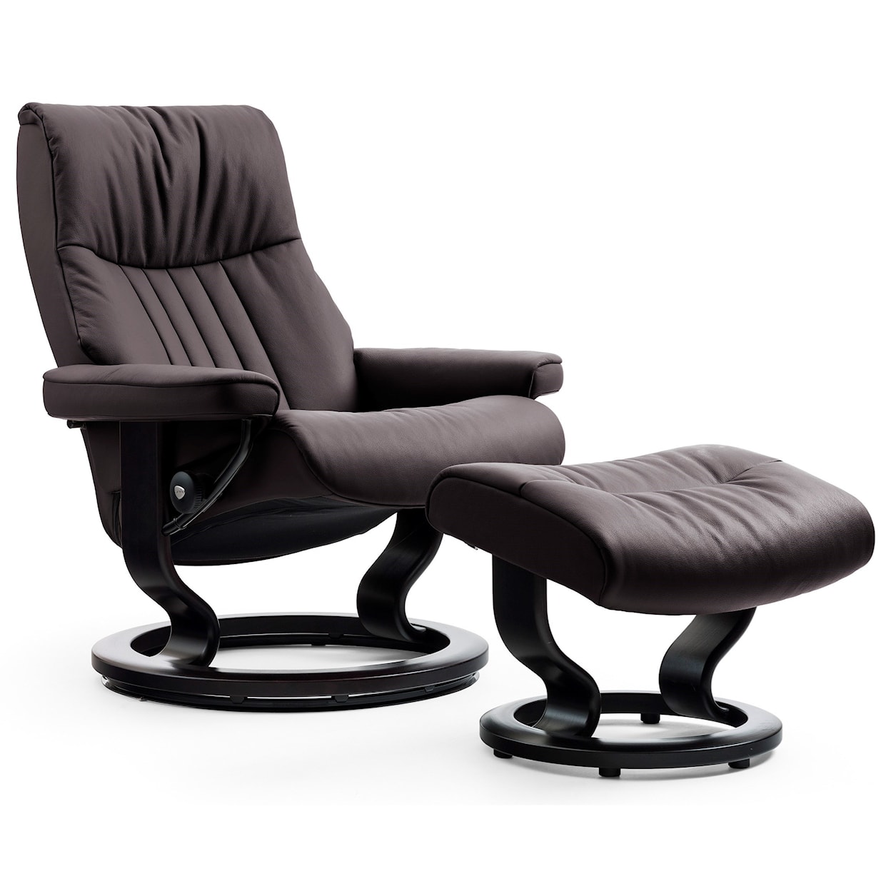 Stressless by Ekornes Stressless by Ekornes Medium Chair & Ottoman with Classic Base