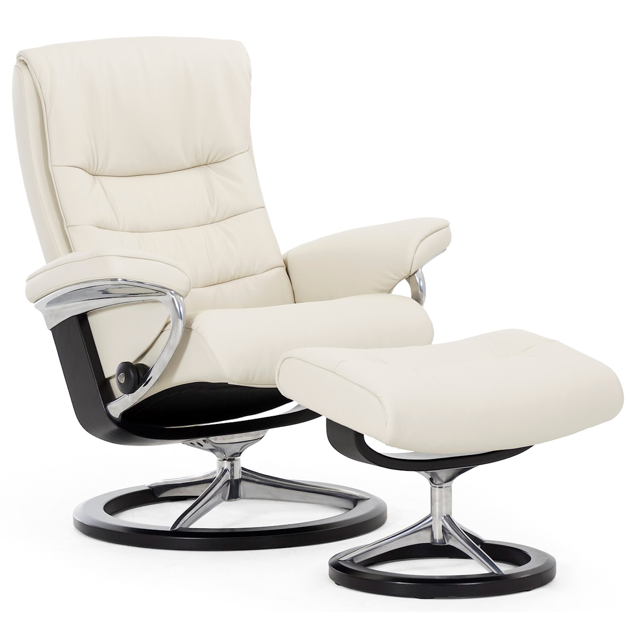 Stressless by Ekornes Stressless by Ekornes Large Chair & Ottoman with Signature Base