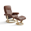 Stressless by Ekornes Peace Medium Chair & Ottoman with Classic Base