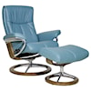 Stressless by Ekornes Peace Medium Chair & Ottoman with Signature Base