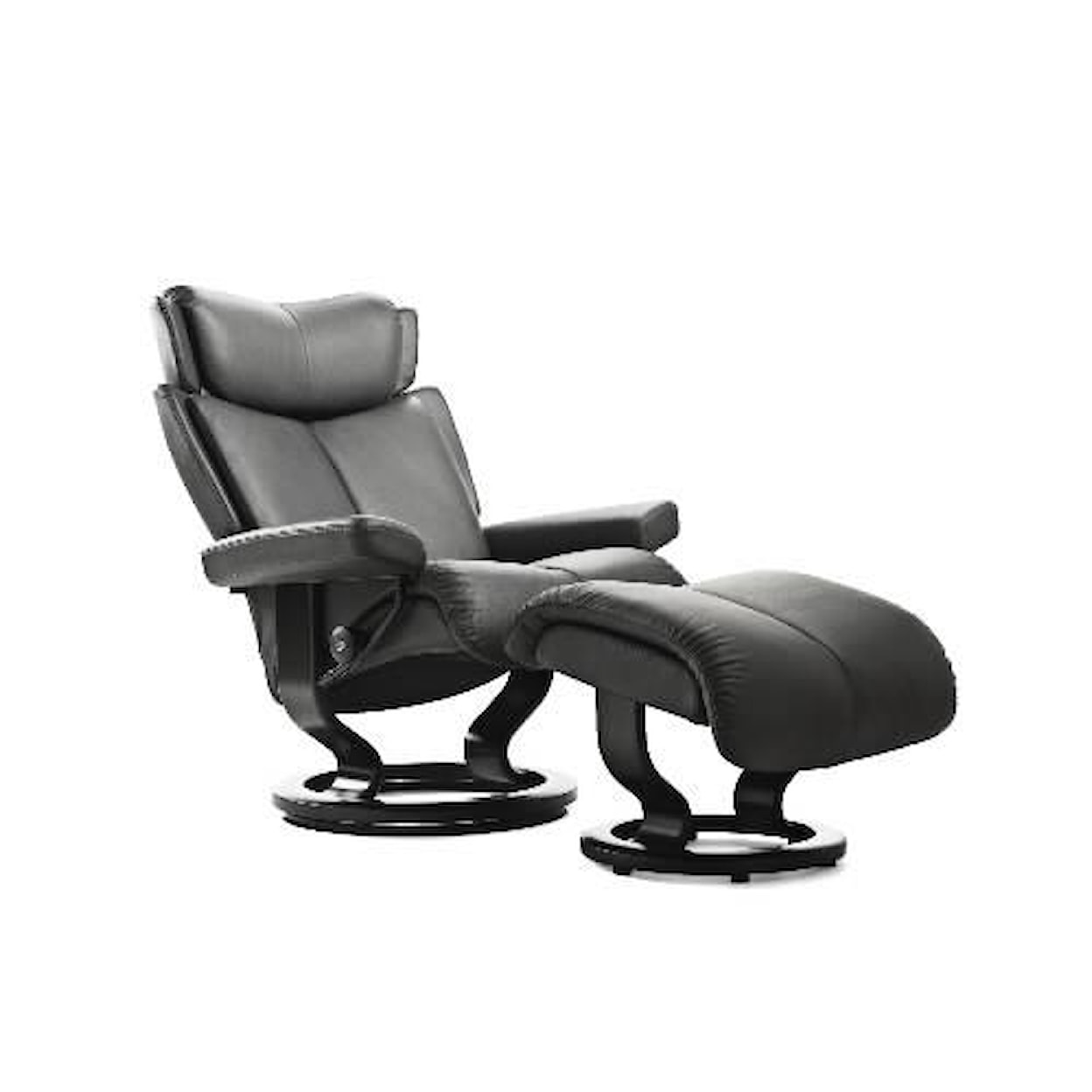 Stressless by Ekornes Magic Medium Chair & Ottoman with Classic Base