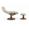 Stressless by Ekornes Wing Medium Chair & Ottoman with Classic Base