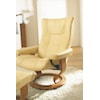 Stressless by Ekornes Wing Medium Chair & Ottoman with Classic Base