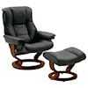 Stressless by Ekornes Mayfair Medium Chair & Ottoman with Classic Base