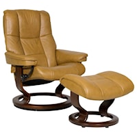 Medium Reclining Chair & Ottoman with Classic Base