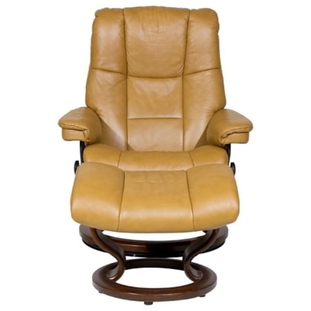 Medium Chair &amp; Ottoman with Classic Base