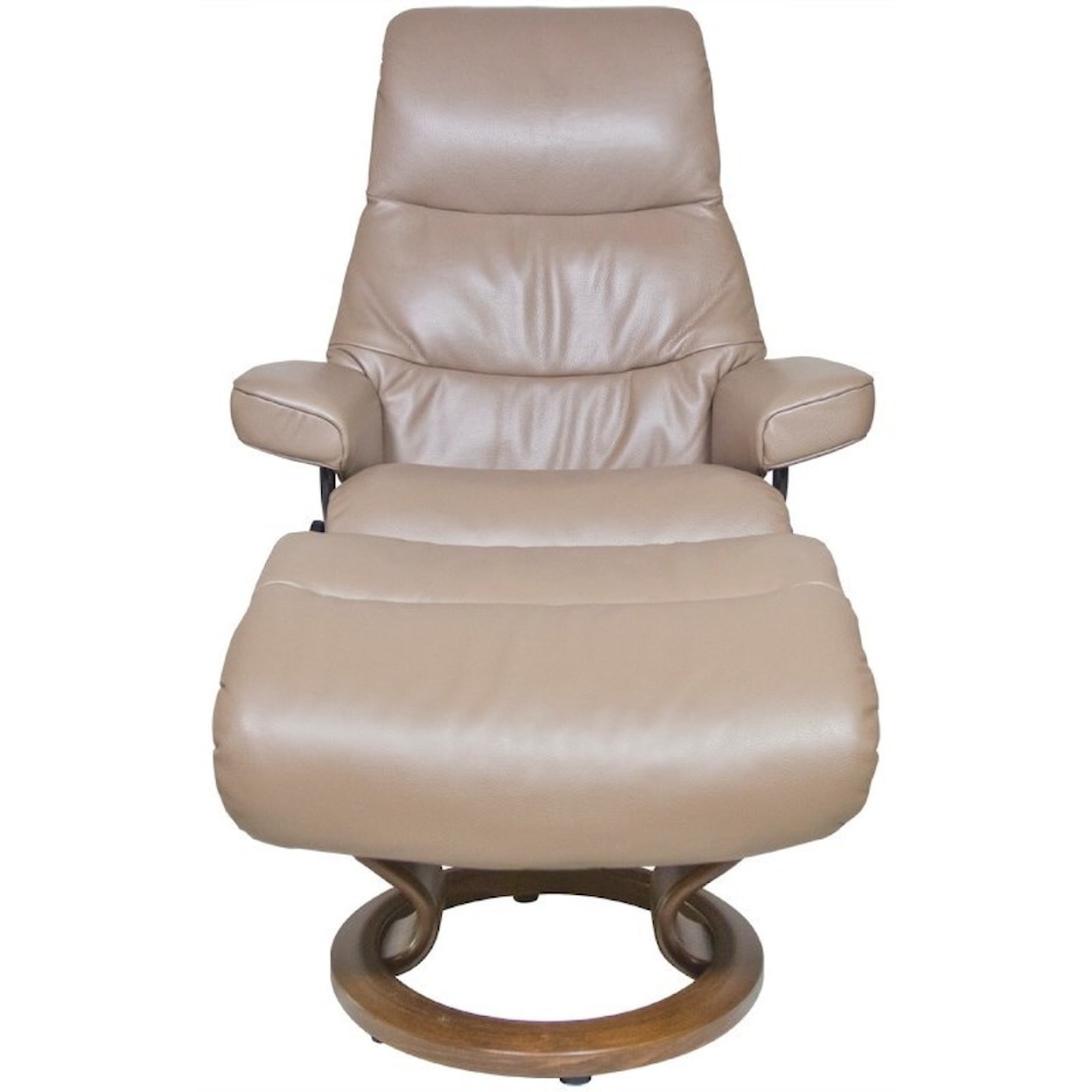 Stressless by Ekornes View Small Chair & Ottoman with Classic Base