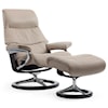 Stressless by Ekornes View Small Chair & Ottoman with Signature Base