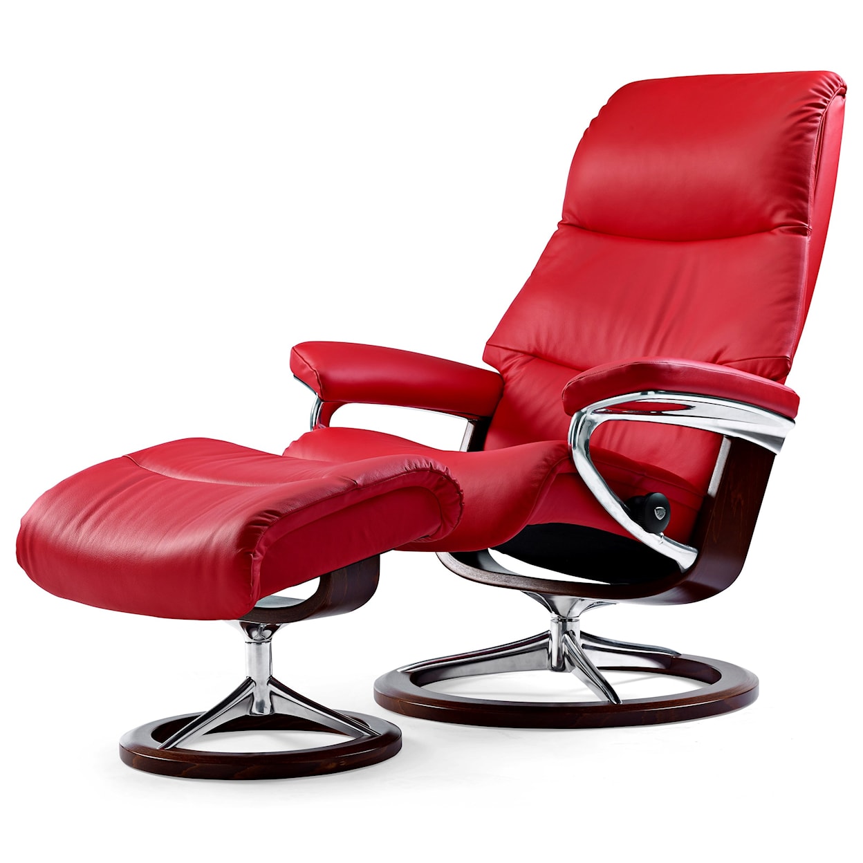 Stressless by Ekornes View Small Chair & Ottoman with Signature Base