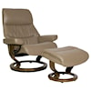 Stressless by Ekornes View Large Chair & Ottoman with Classic Base