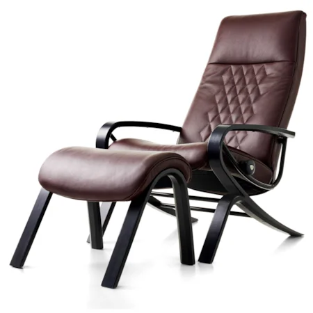 Michael Reclining Chair & Ottoman with Aluminum Base