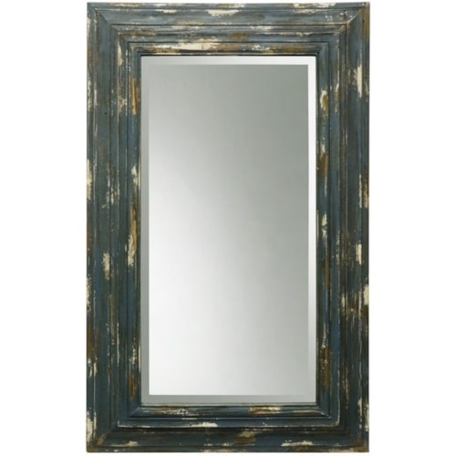 Weathered Wooden Frame Mirror