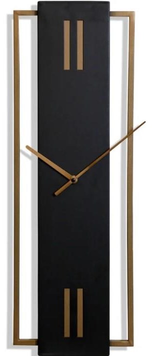 StyleCraft Clocks 45053370001300 Slim Time Mid Century Metal Wall Clock