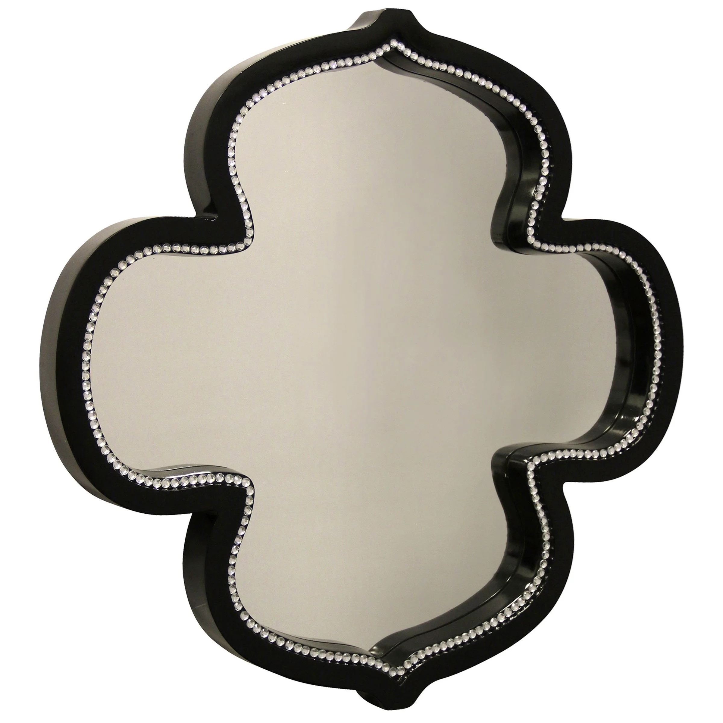 StyleCraft Mirrors KMI12566 Gloss Black Kathleen Mirror With Clear