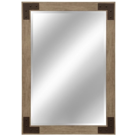 Natural Wood Tone Mirror