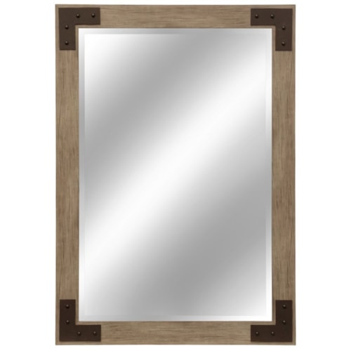 Natural Wood Tone Mirror