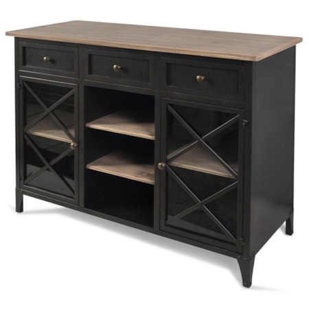 Black Metal Farmhouse Buffet