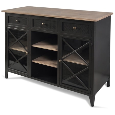 Black Metal Farmhouse Buffet