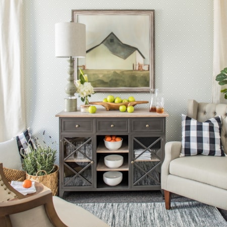 Black Metal Farmhouse Buffet