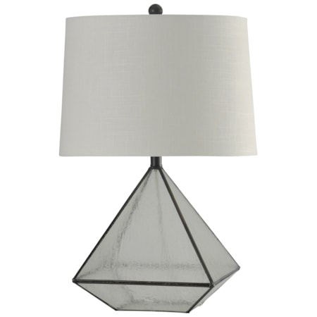 Medallion Glass Pane Table Lamp