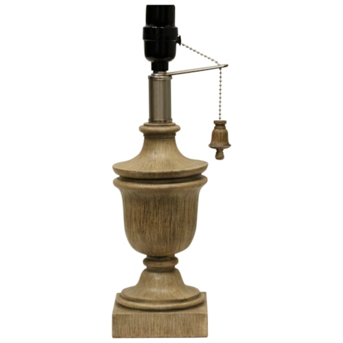 Resin Lamp Body with Weathered Wood Finish