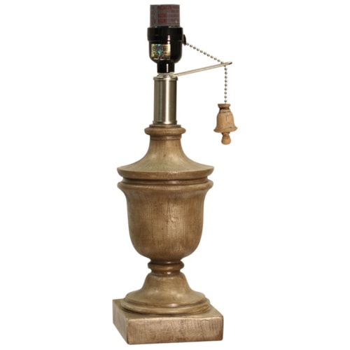Resin Lamp Body with Weathered Wood Finish